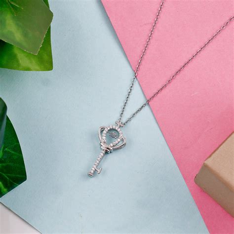 Lock and Key Pendant Necklace