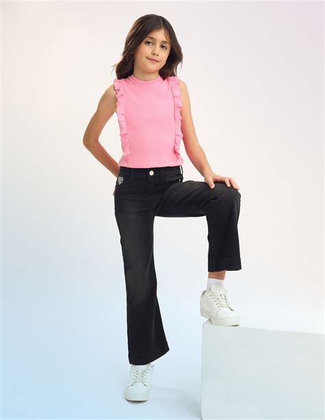 Girls Bootcut Fit Black Jeans – U.S. POLO ASSN.