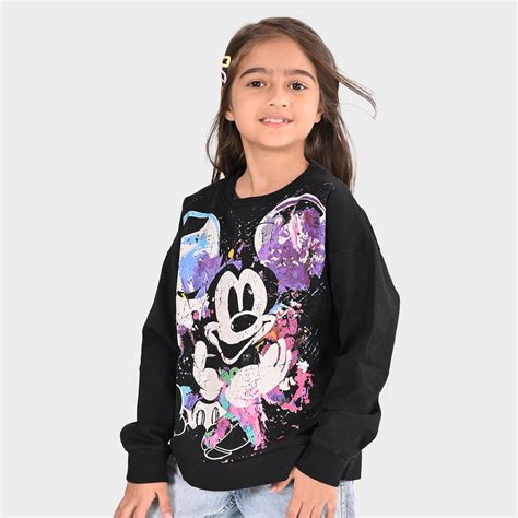 Girls Sweatshirt Black printed – BONKIDS