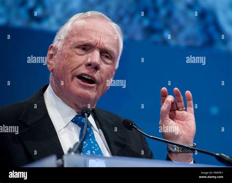 Apollo 11 astronaut Neil Armstrong, the first man to walk on the Moon, speaks during a ...
