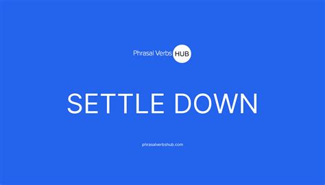 SETTLE DOWN | Phrasal Verb Meaning & Examples