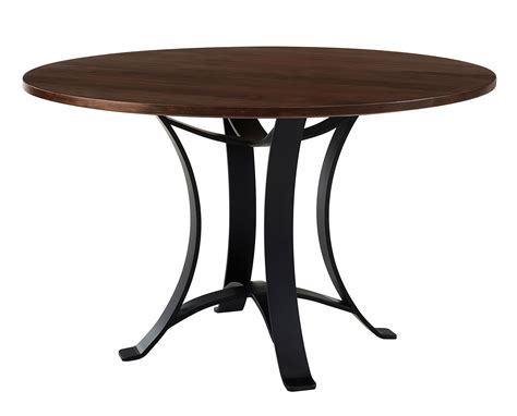 Crafted Cherry Metal Base 48 Inch Round Table (Dark) Vaughan Bassett ...