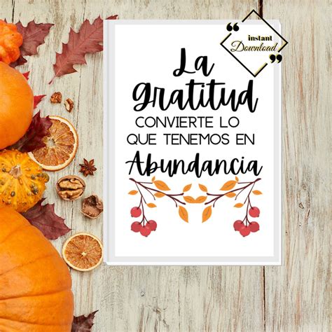 Gratitude spanish printable art spanish thanksgiving print etsy – Artofit