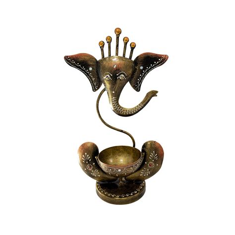 Ganesha Faced Candle Holder – Ritwikas