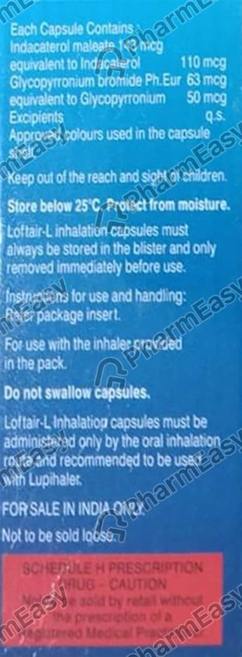 Buy Loftair L Strip Of 10 Capsules Online at Flat 15% OFF | PharmEasy