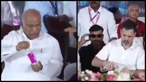 Watch: Rahul Gandhi's Kind Gesture For Mallikarjun Kharge! Opens Water ...