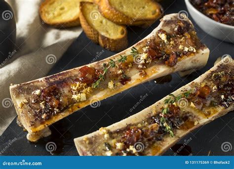 Homemade Roasted Beef Bone Marrow Stock Image - Image of cooking, bone ...