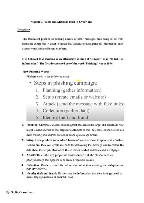 Cybersecurity and Laws: Module 3 - Tools, Methods, and Attacks - Studocu