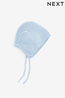 Light Blue Knitted Bonnet Baby Hat (0mths-2yrs) (602607) | INR 662