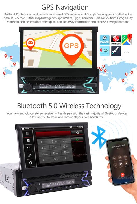 Buy Android Auto Car Stereo GPS Navigation Carplay Car Radio Bluetooth ...