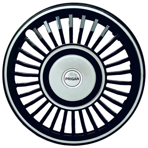 PRIGAN, Black Silver 14 Inch Wheel Cover/Wheel Cap, Universal Model ...