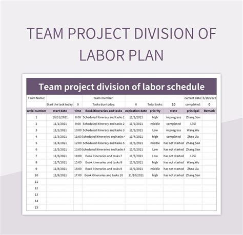 Free Team Division Templates For Google Sheets And Microsoft Excel - Slidesdocs
