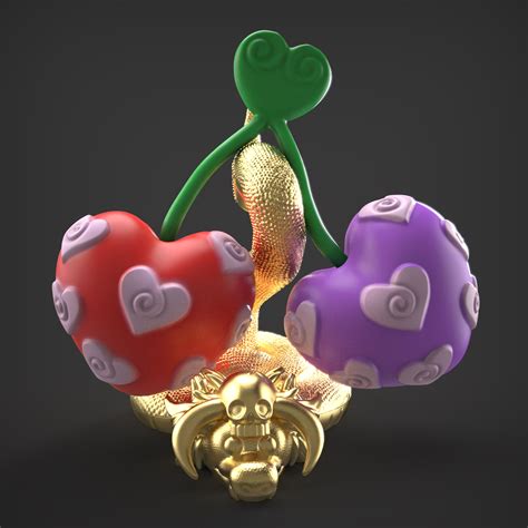 Fichier STL Mero Mero no Mi/une pièce/メロメロの実 🎲 ・Modèle pour imprimante ...