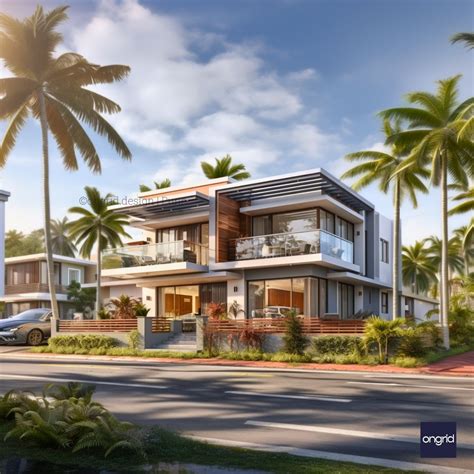 Tropical Duplex Elevation with Open Terrace – Ongrid Design