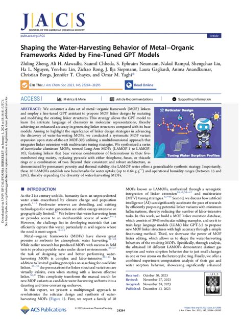 Fillable Online Shaping the Water-harvesting Behavior of Metal−organic ...