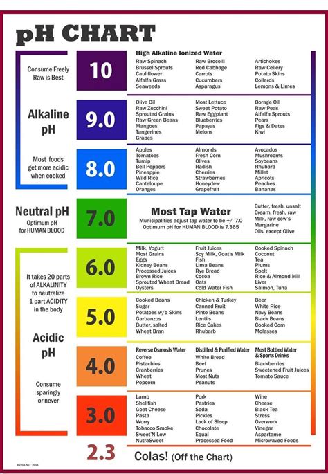Food pH Chart - Alkaline and Acidic Foods