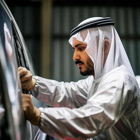 Arabian car repairer painter | Premium AI-generated image