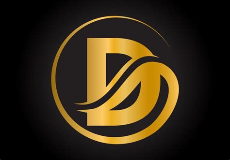 D-Buchstaben-Logo mit goldener Luxusfarbe und Monogramm-Design ...