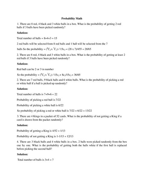 Image result for Probability Practice Problems