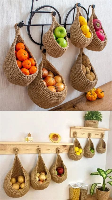 50% Discount🔥Hanging Wall Vegetable Fruit Baskets | Hanging fruit ...