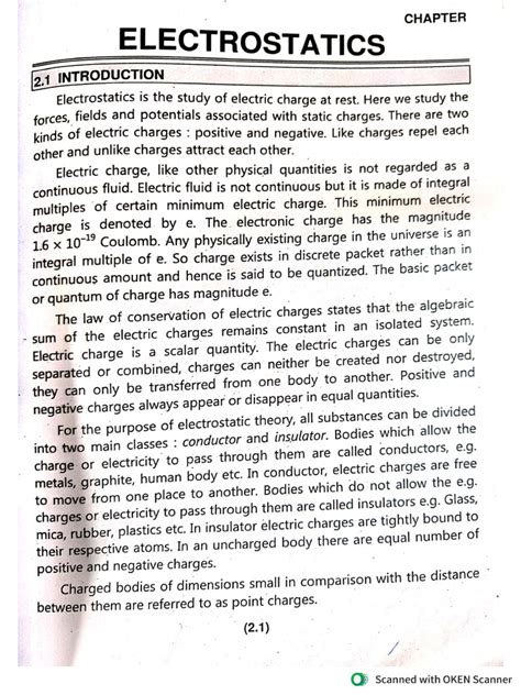 Image result for Electrostatics Lecture Notes