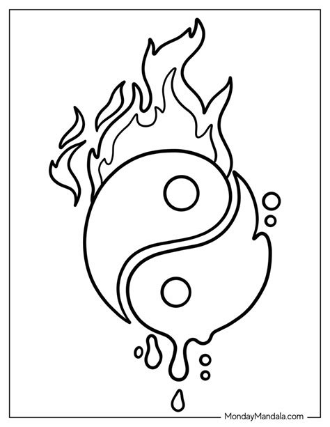 20 Yin & Yang Coloring Pages (Free PDF Printables) | Coloring book art ...