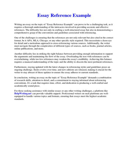 Image result for Essay Reference List Example