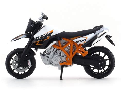 KTM 990 Supermoto R White 1:18 Bburago diecast scale model bike ...