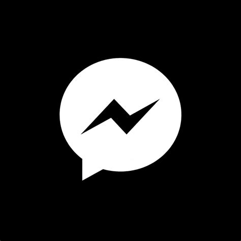 Black Messenger Icon