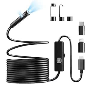 Congeowe Dual-Lens Endoscope Camera, 1920x1440P FHD Borescope ...