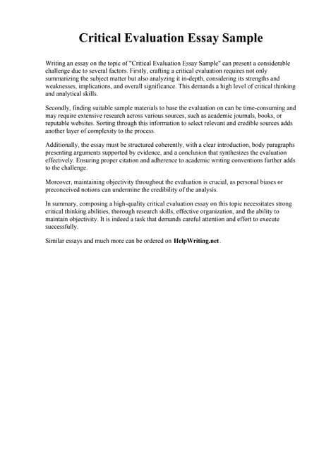 Image result for Critical Review Essay Example