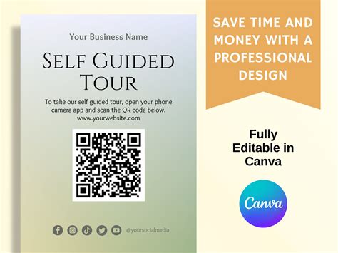 Self Guided Tour QR Code Scan Sign, Museums and Walking Tours ...