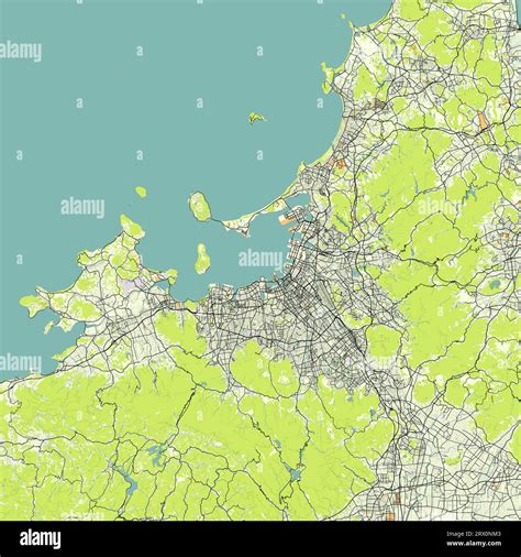 Vector map of Fukuoka, Japan Stock Vector Image & Art - Alamy
