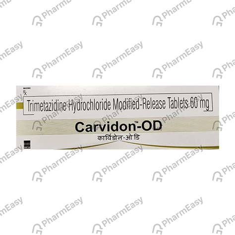 Carvidon Od 60 MG Tablet (15): Uses, Side Effects, Price & Dosage ...