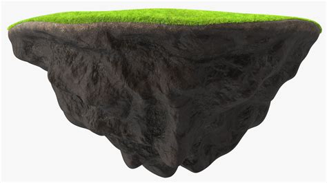 Round Soil Ground Cross Section with Green Grass Fur 3D | 3D Molier ...
