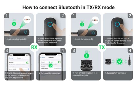 UGREEN Bluetooth 5.0 Transmitter and Receiver 2-in-1 Wireless 3.5mm ...
