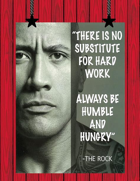 The Rock Dwayne Johnson Inspirational Quote Print | Ubuy India