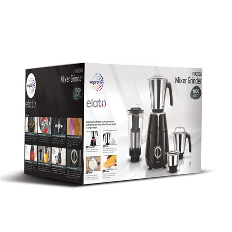 Buy Wipro Elato FMG206 1000W Mixer Grinder with 4 Jars (Black) at Best ...