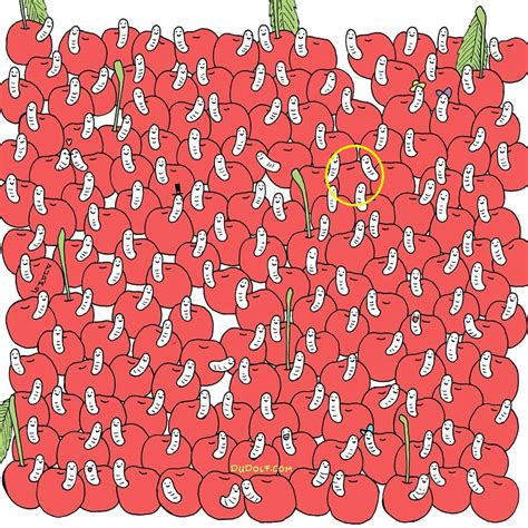 Only 2% can find the hidden cherry without a worm in 13 seconds. Can you?