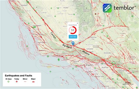 San Andreas Fault Line Map