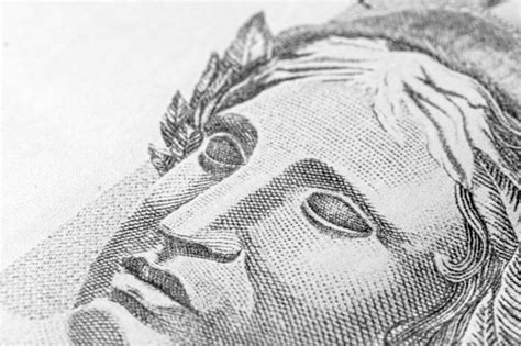 Detalhe da efígie da República da cédula brasileira | Foto Premium