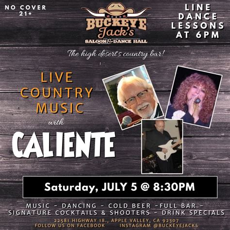 LIVE MUSIC 🎶 by CALIENTE at Buckeye Jack’s Saloon & Dance Hall! , 22581 ...