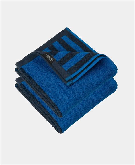 Buy Cotton Terry Ultrasoft and Durable Striped Gym Towel - Cobalt Blue ...