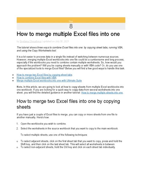How to Create Batch File to Merge Excel Files 的图像结果