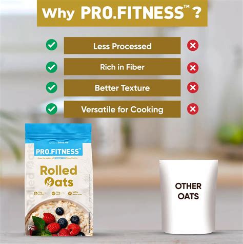 Pro.Fitness Rolled Oats | 13% Protein | Healthy Oats With High Fiber ...