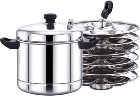 MAHAVIR ENTERPRISES Stainless Steel Idli Cooker 24 Idlies, 24 cm x 24 ...