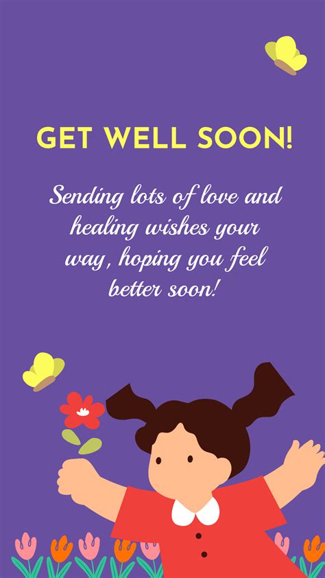 Free Get Well Soon Message For Sick Child Template to Edit Online