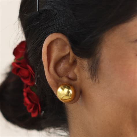 The Big Dome Earring | 92.5 Silver | 22K Gold Plated