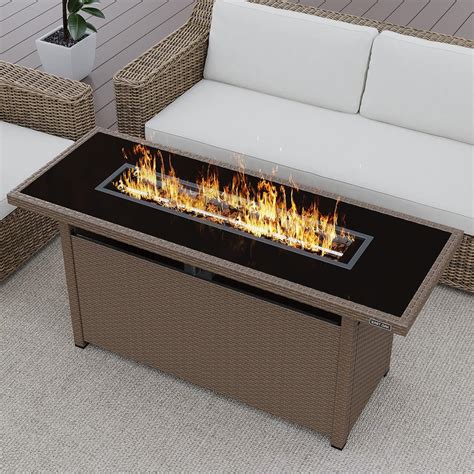 Amazon.com: EAST OAK 57" Gas Fire Pit Table, 60,000 BTU Propane Fire ...