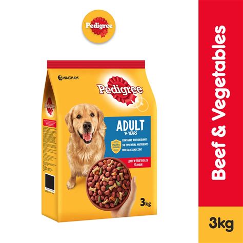 PEDIGREE Dog Food - Dry Dog Food in Beef and Vegetable Flavor, 3kg. Pet ...